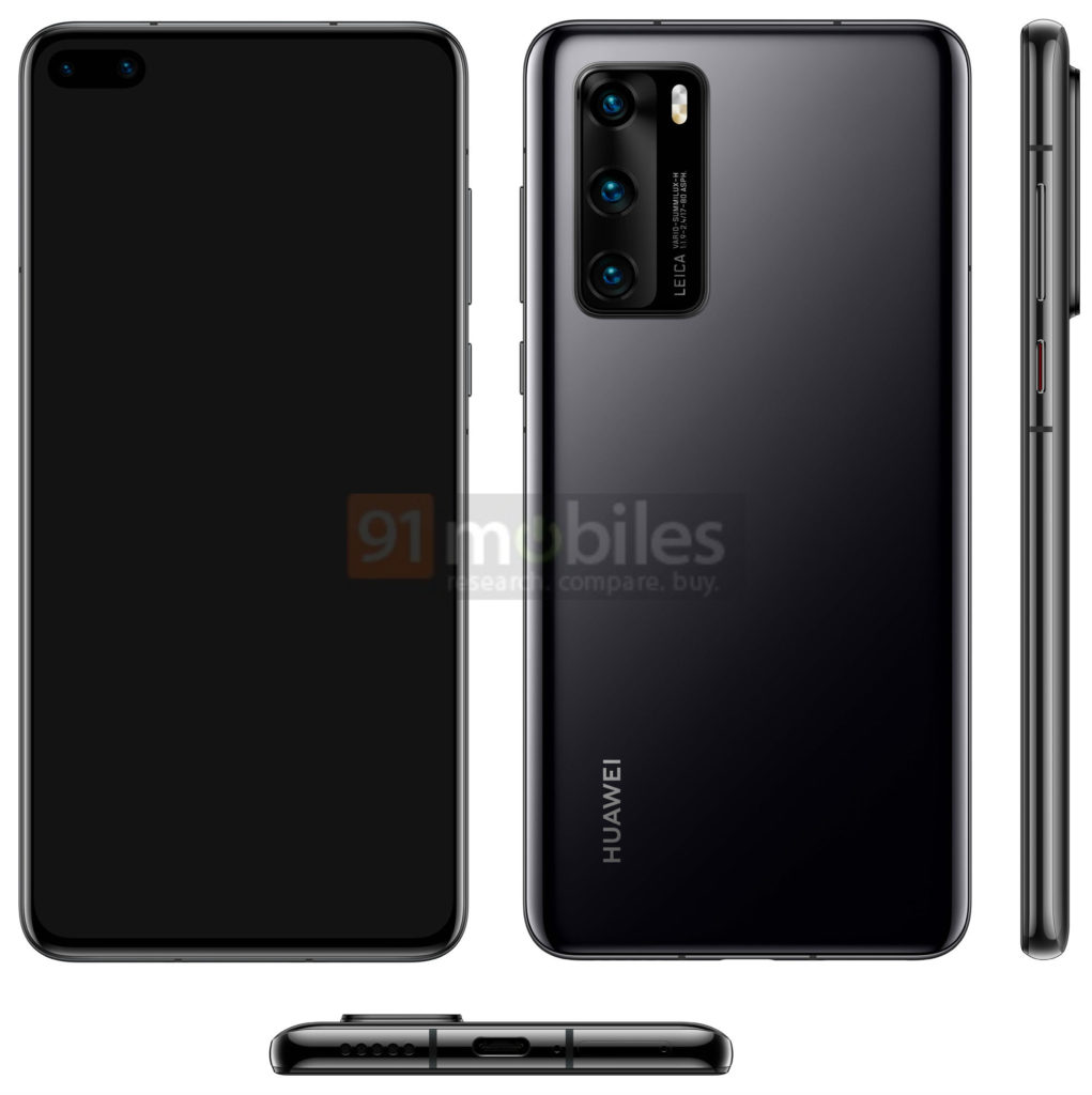 [Exclusive] Huawei P40 image reveals dual selfie cameras, punchhole