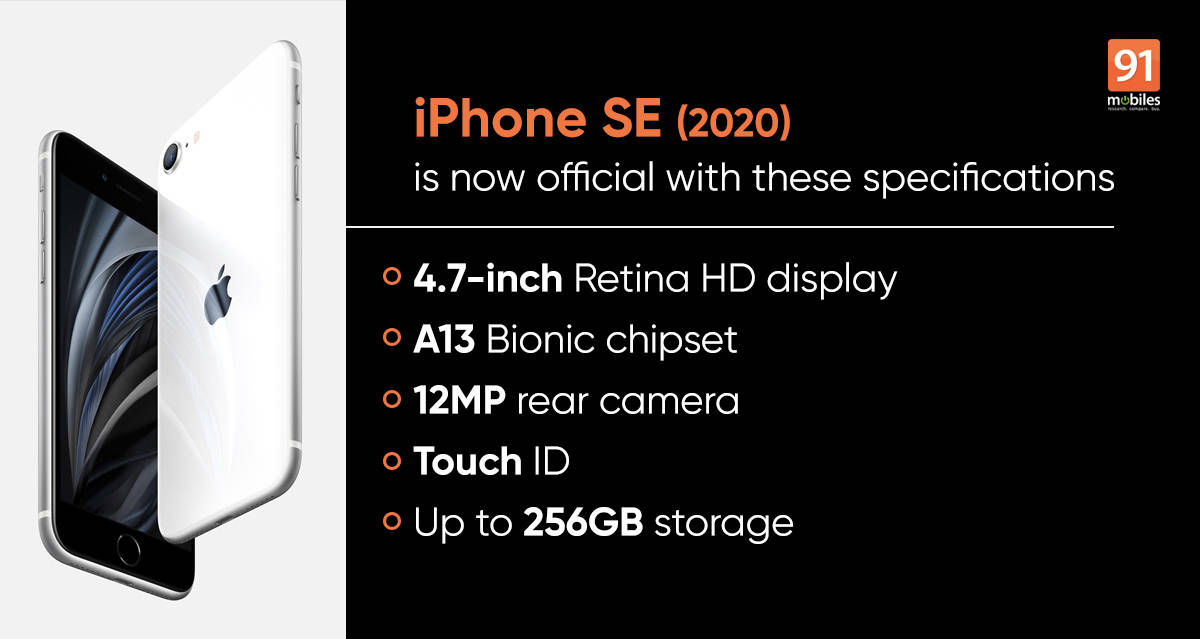 Iphone Se Launched With A13 Bionic Chipset Iphone 8 Like Design India Price Specifications And More 91mobiles Com