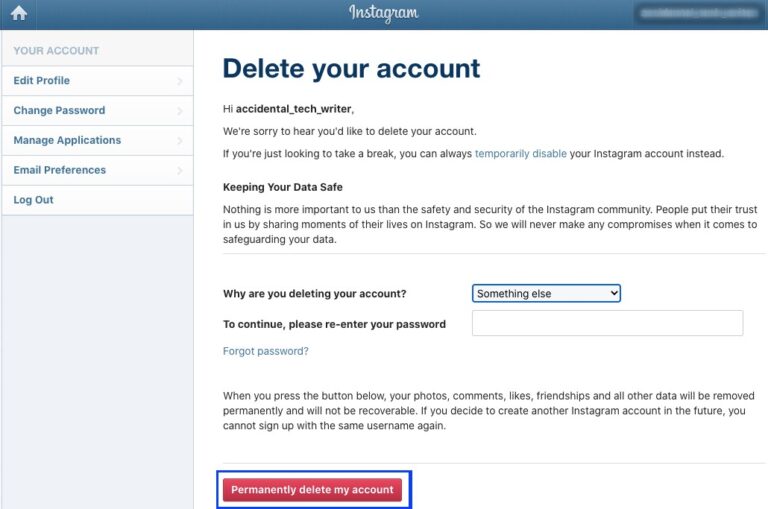 Instagram account delete How to delete or deactivate your