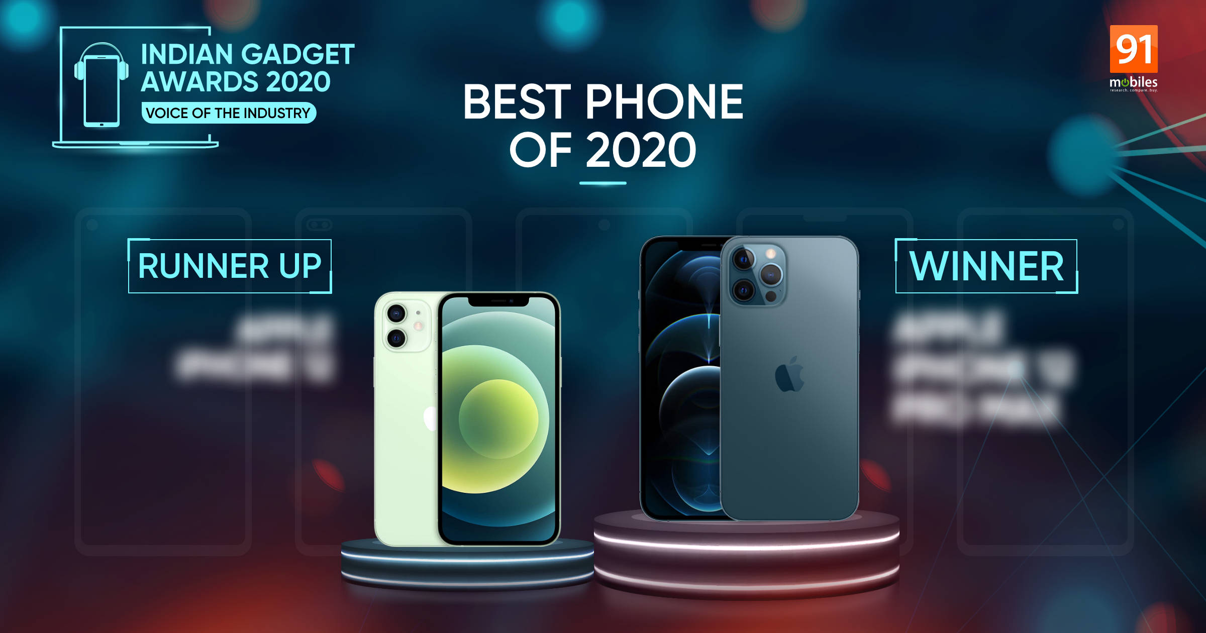 Iphone 12 Pro Max Or Samsung Galaxy Note Ultra Who Takes The Title Of Best Phone Of At The Indian Gadget Awards 91mobiles Com