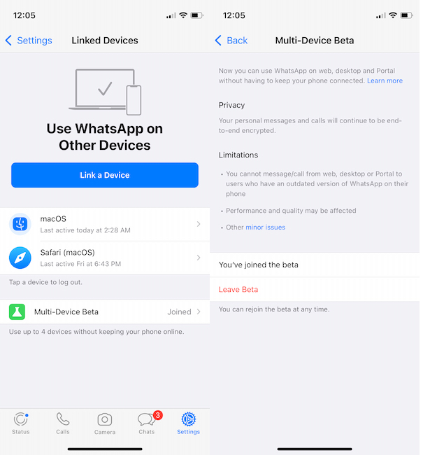 whatsapp multi-device beta