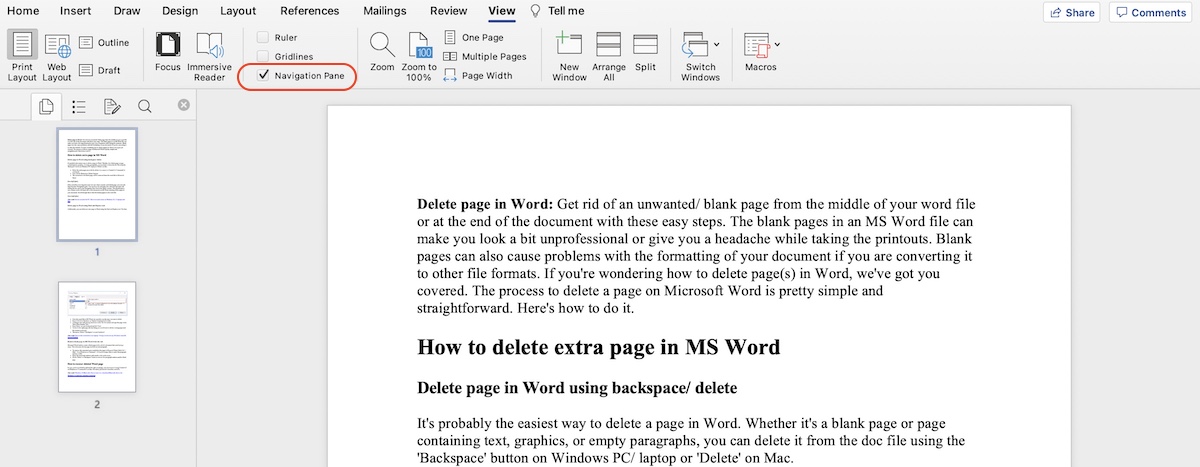 How To Delete a Page in a Word Document in 4 Ways