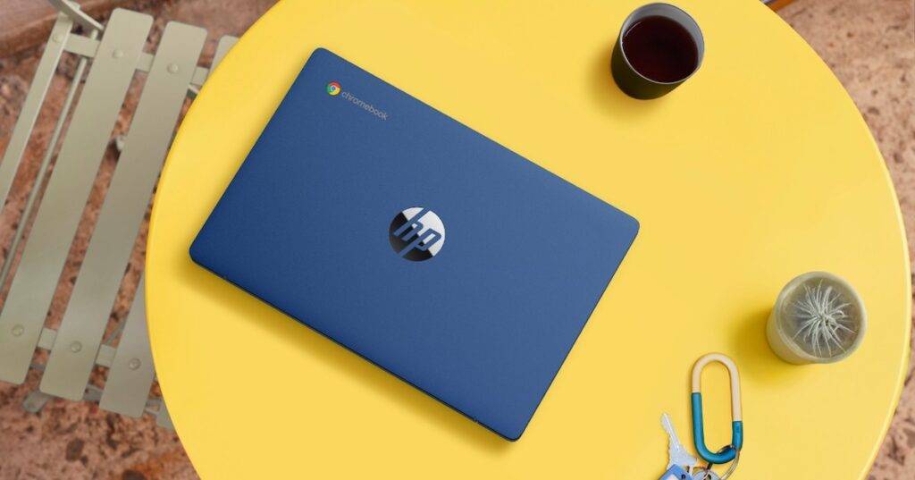 HP Chromebook 11a top view