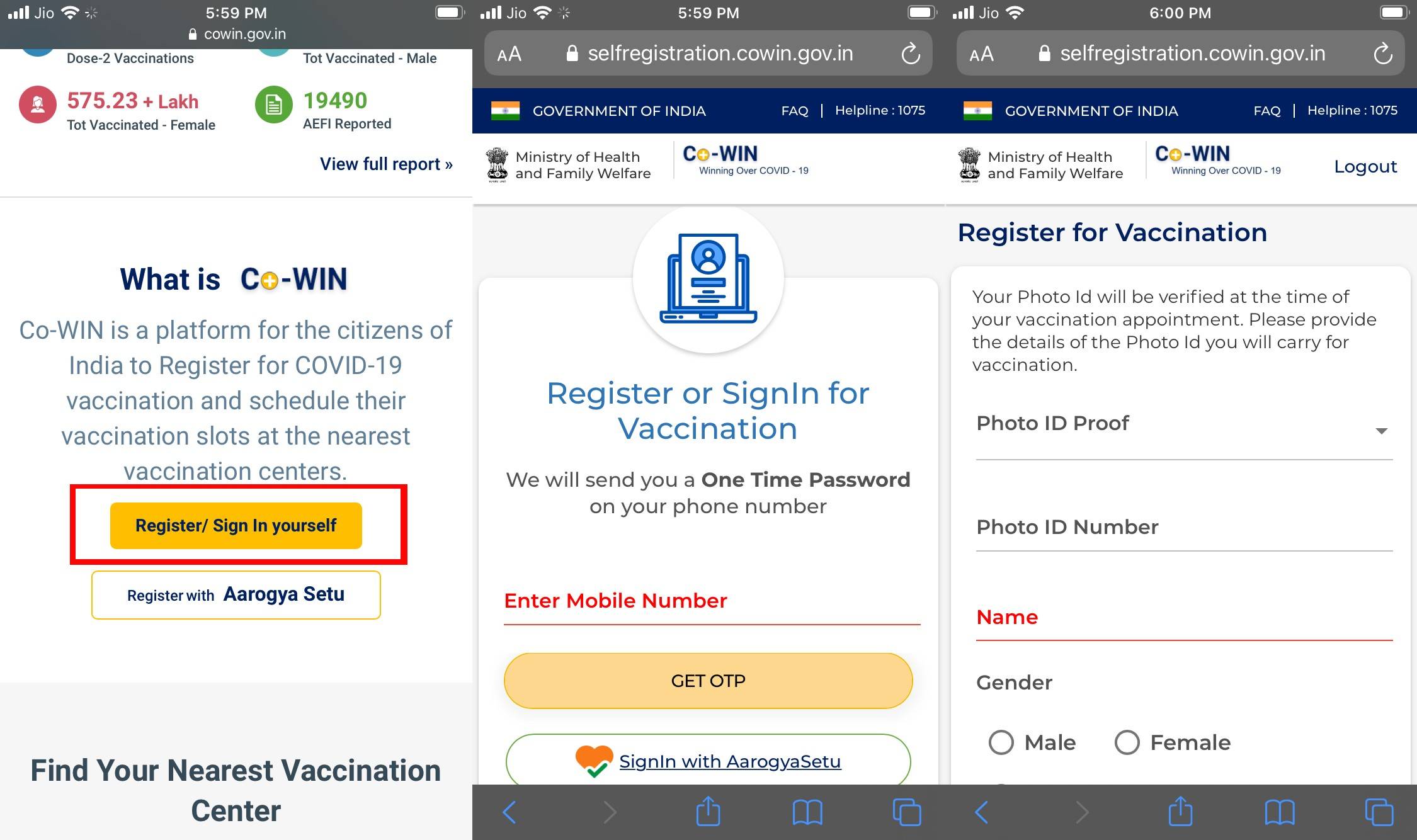 How to register for Covid vaccine on Aarogya Setu app ...