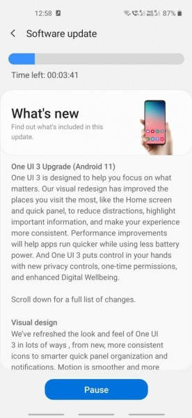 Samsung Galaxy M40 Android 11 update