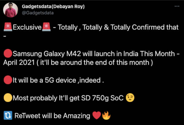 Samsung Galaxy M42 5G