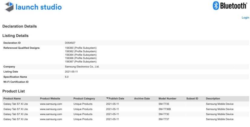 Samsung_Galaxy_Tab_S7_XL_Lite_Bluetooth_SIG_certification