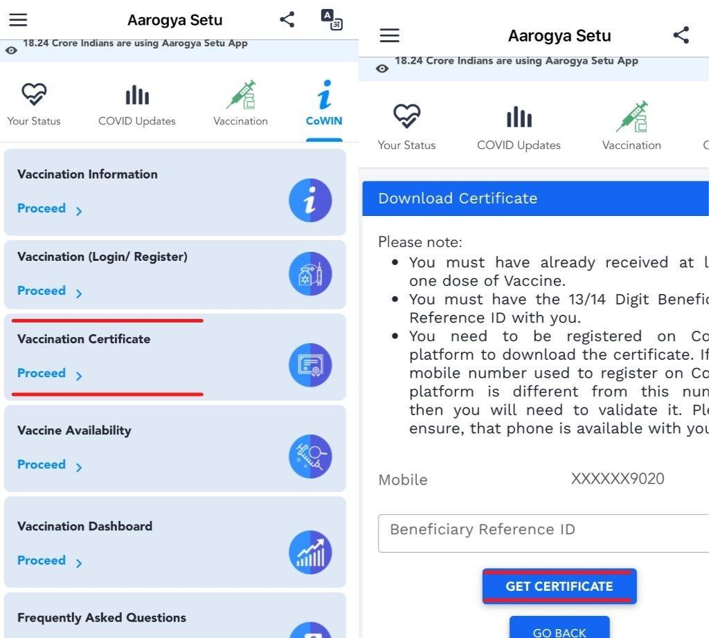How to download vaccination certificate