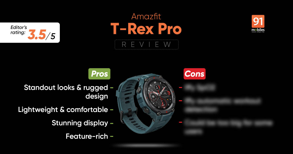 Amazfit T-Rex Professional overview with execs and cons