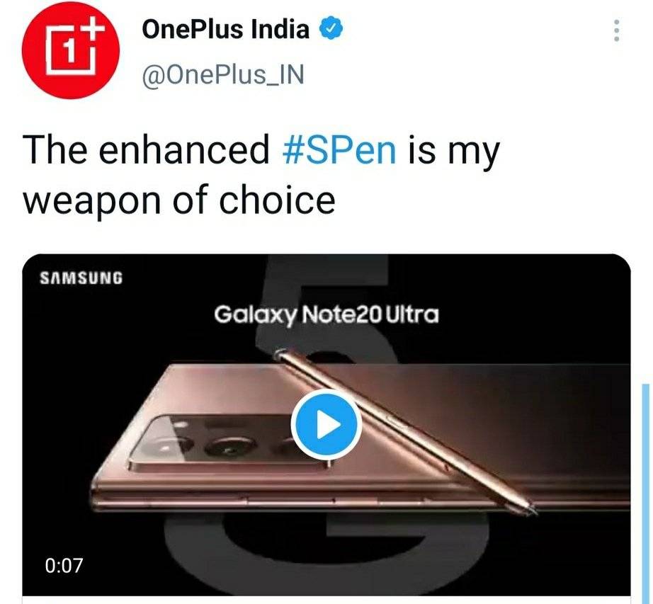 OnePlus_tweet_Samsung_Galaxy_Note_20_Ultra
