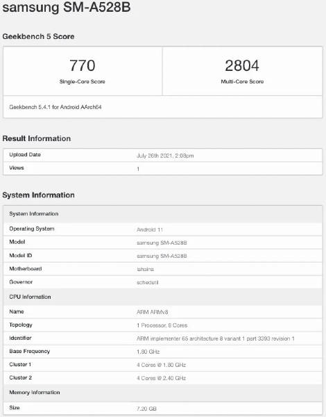 Samsung Galaxy A52s