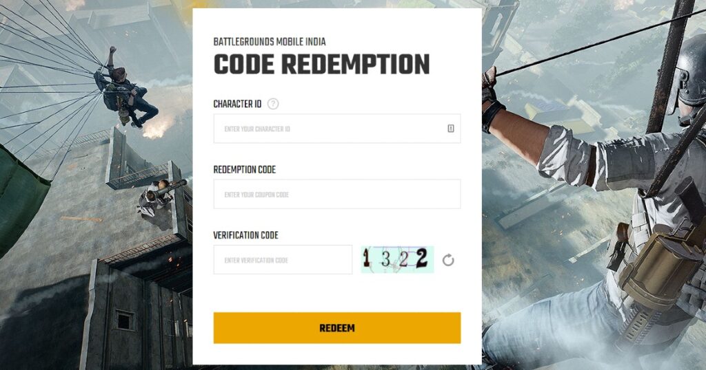BGMI redeem code
