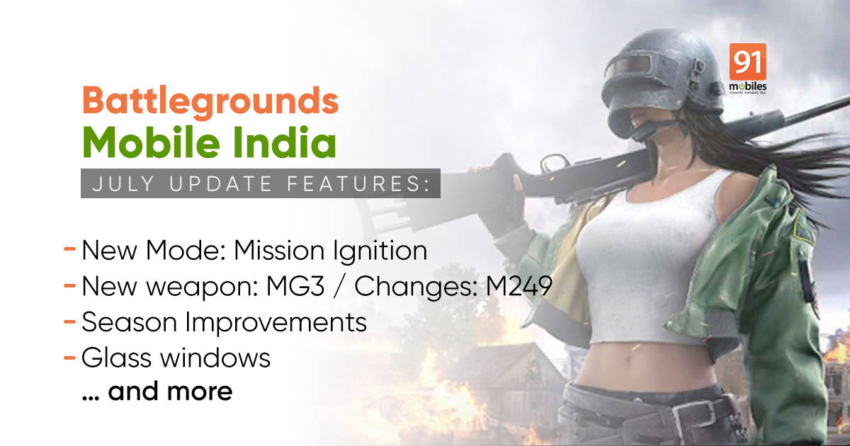 Battlegrounds Mobile India (BGMI) July update brings new guns, Ignition mode, season improvements, and more