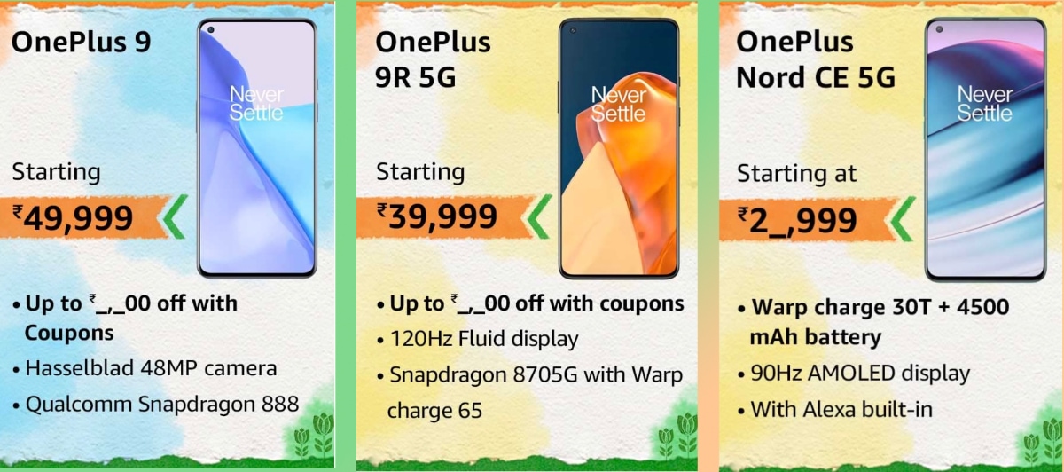 Best deals on OnePlus smartphones on Great Freedom Festival