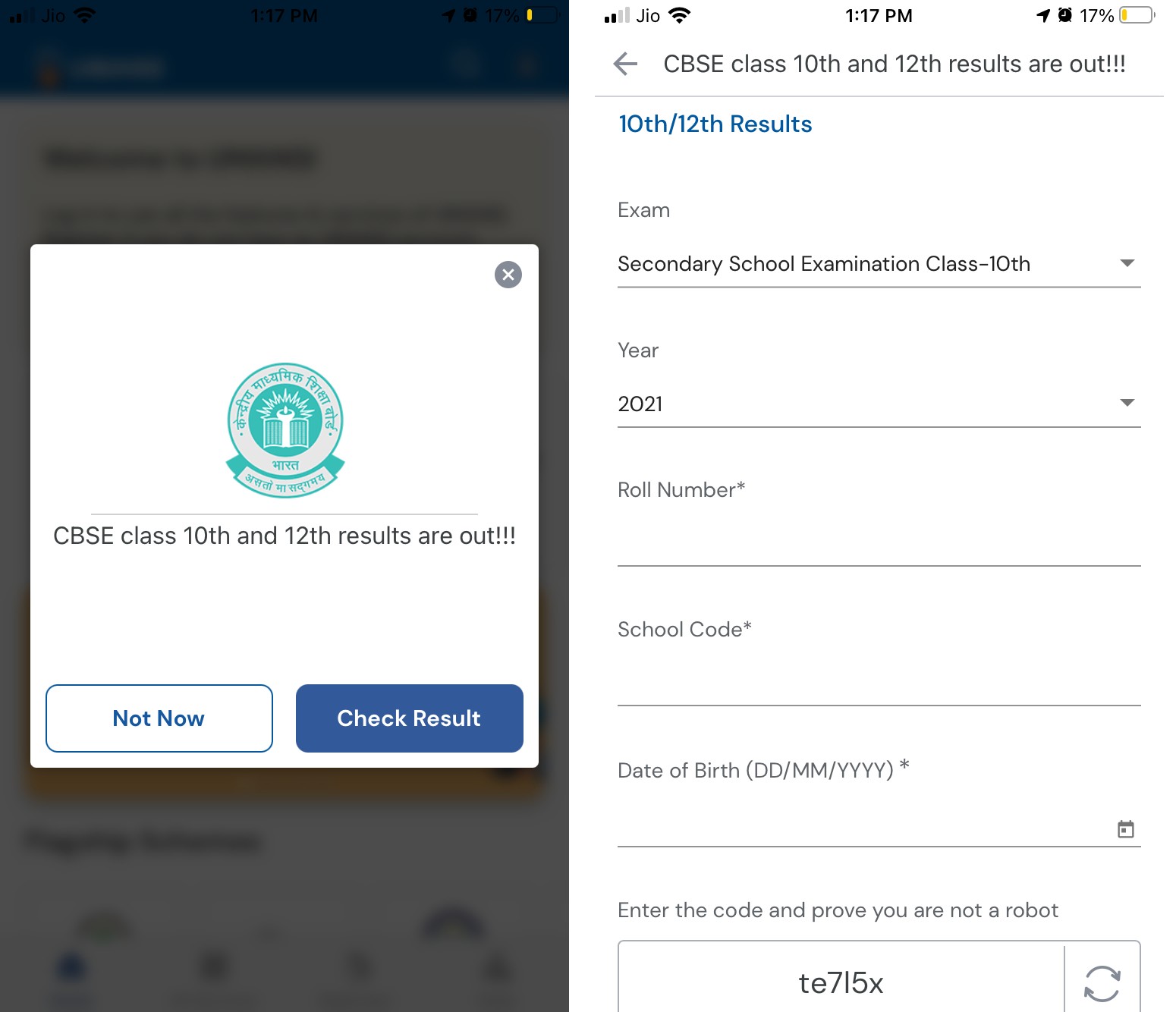 How to check class 10th CBSE result online using Umang app