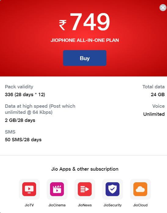 Jio plan