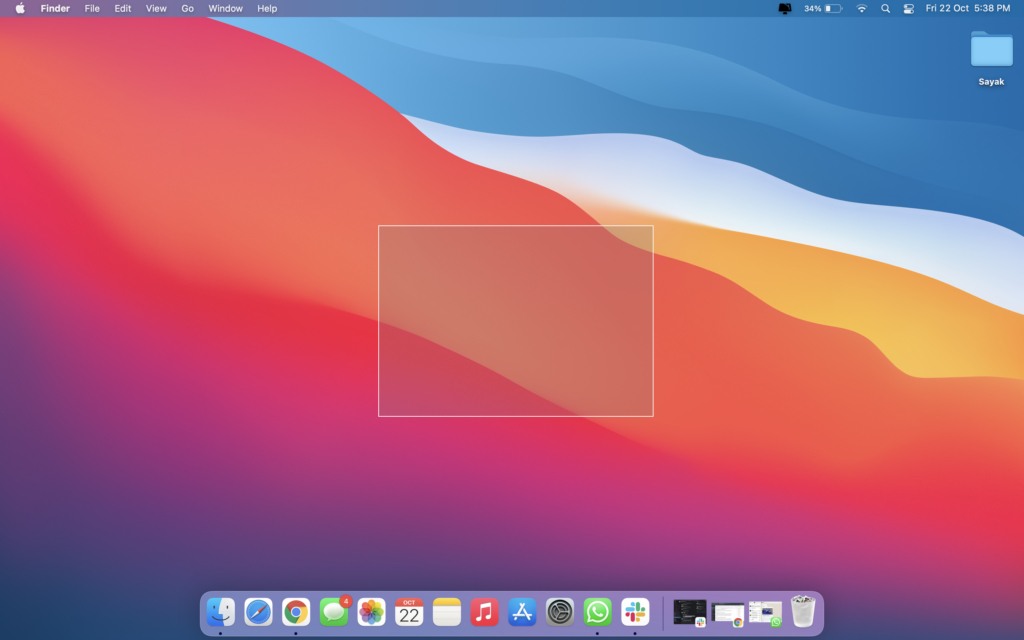 Screenshot in mac