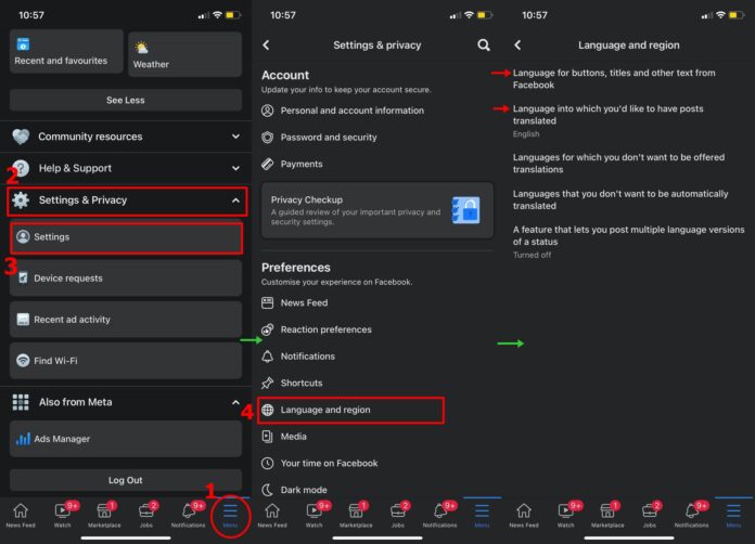 Facebook: How to change language of your Facebook account and news feed