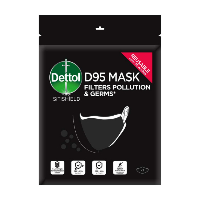 Dettol D95 anti pollution face mask
