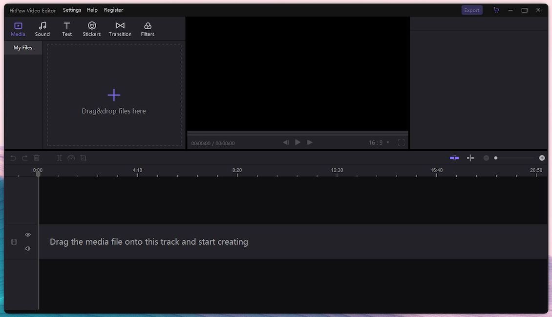 HitPaw Video Editor - interface
