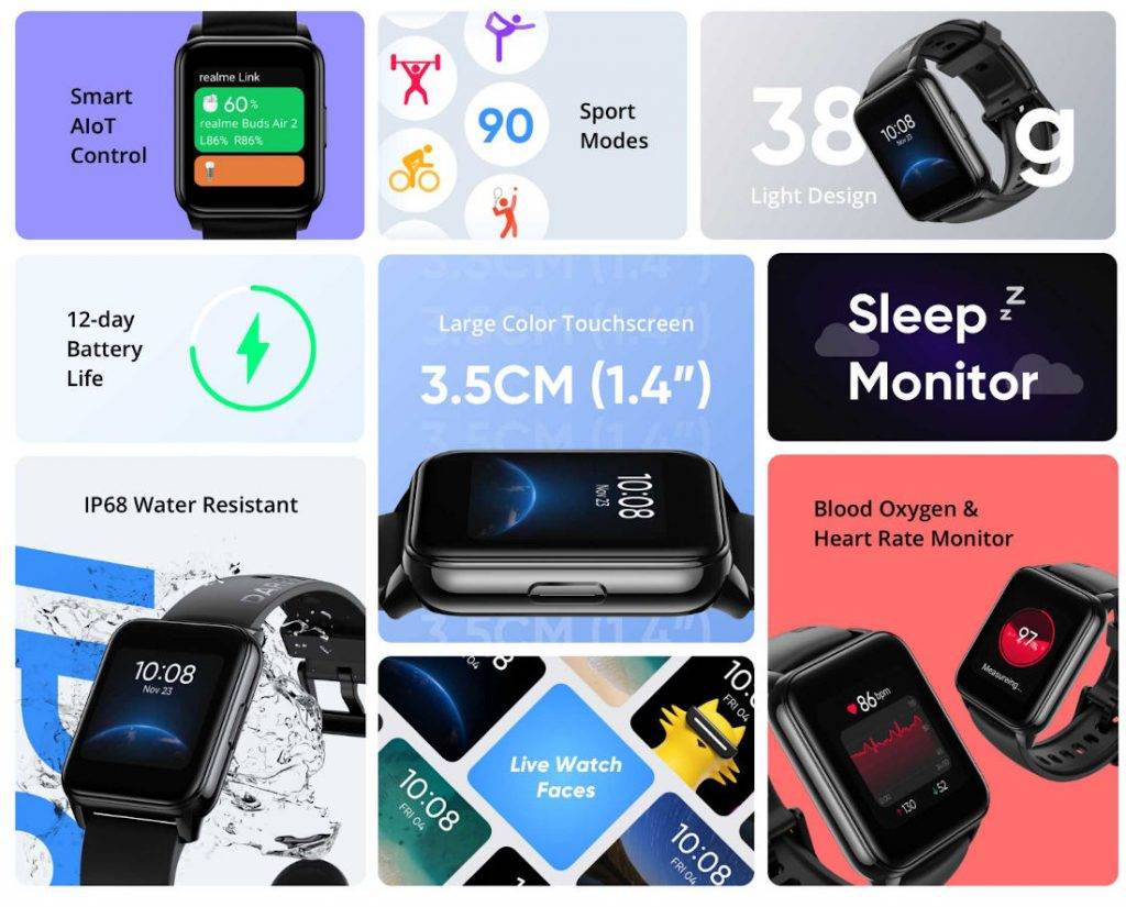 Realme Watch 2 specifications