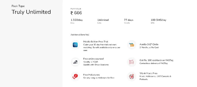 Airtel Rs 666
