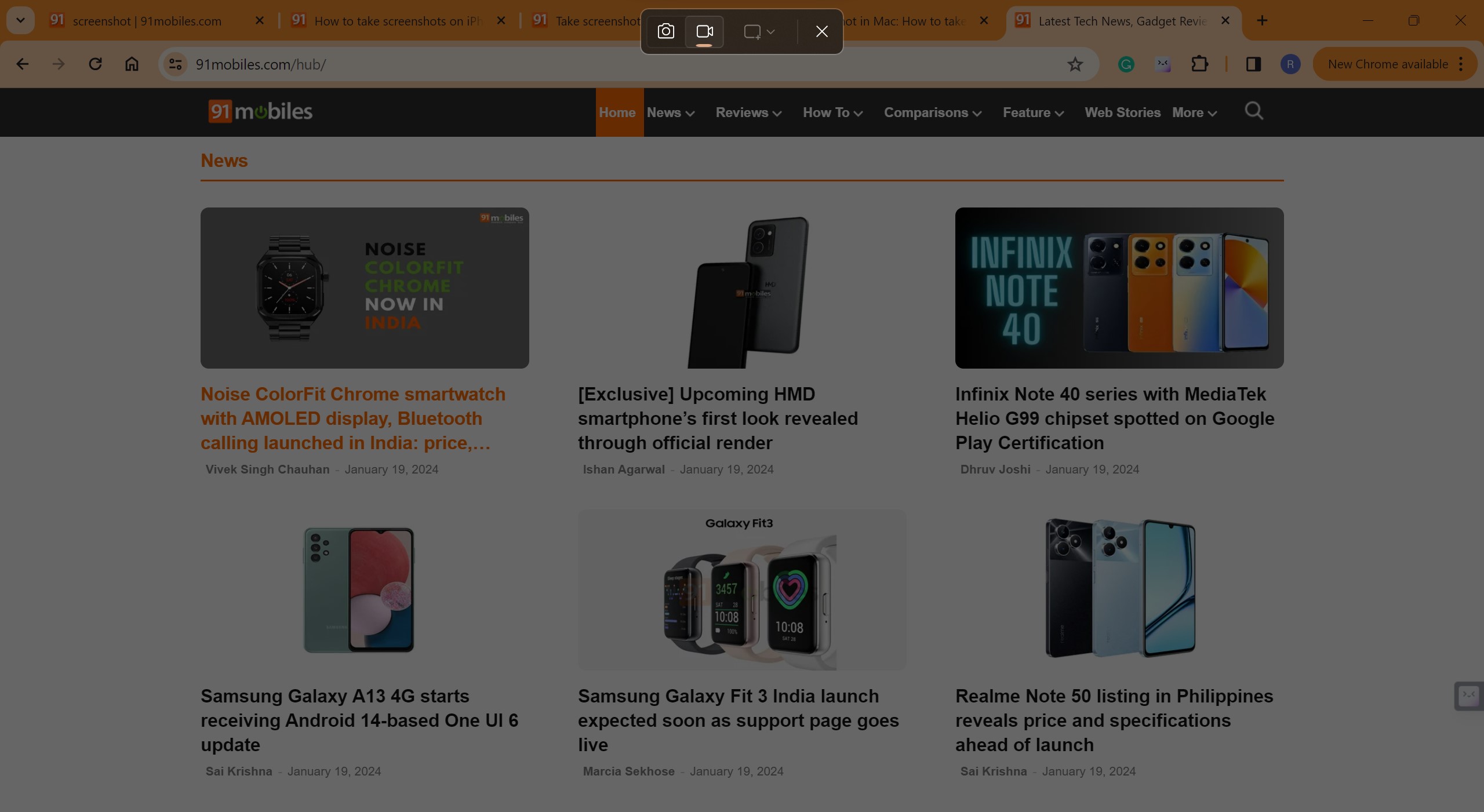 Record screen in Windows 11 using Snipping Tool