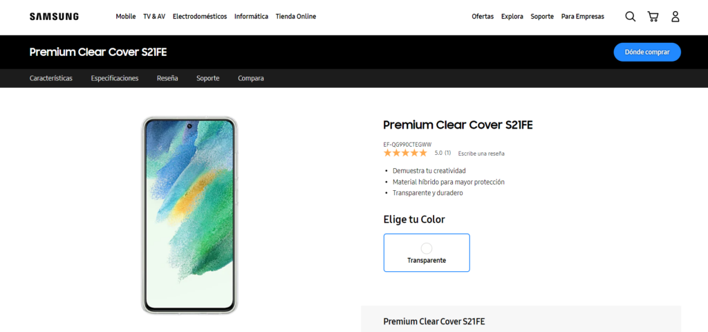 Galaxy S21 FE clear case