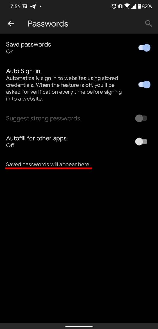 View saved password on Edge for mobile
