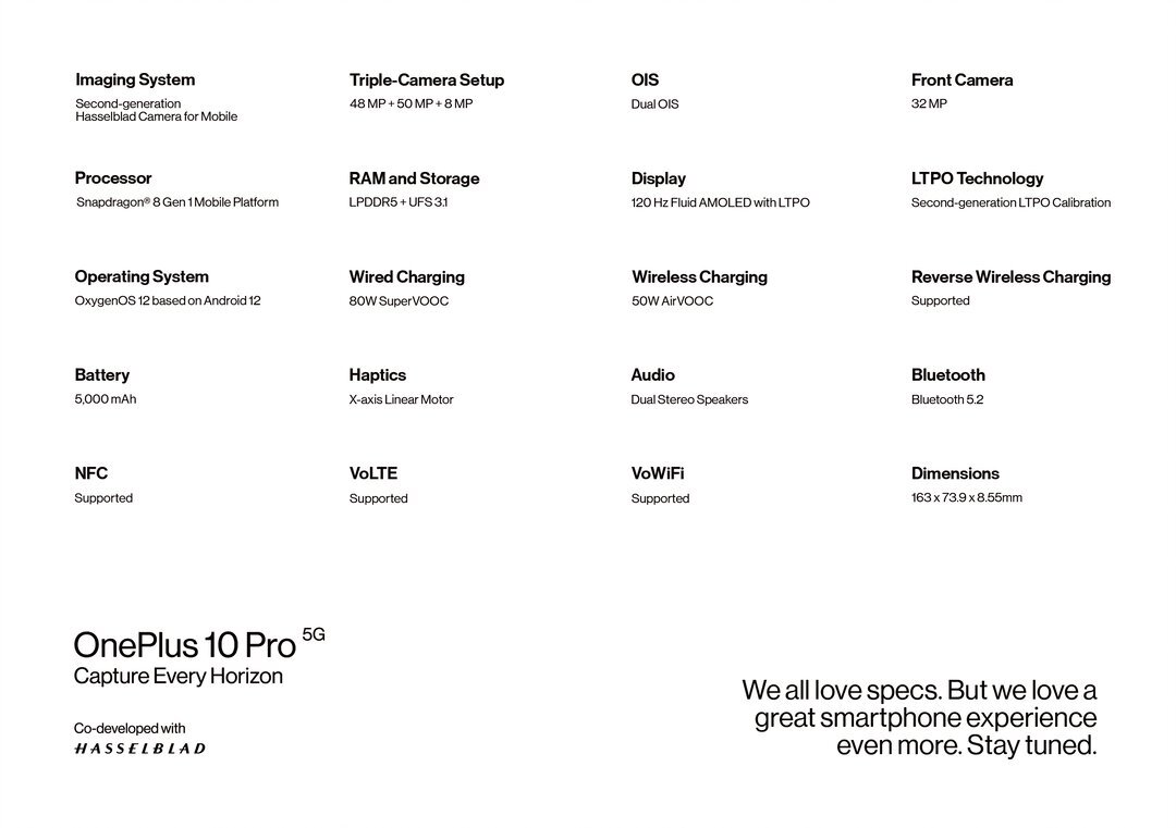 OnePlus 10 Pro Specification