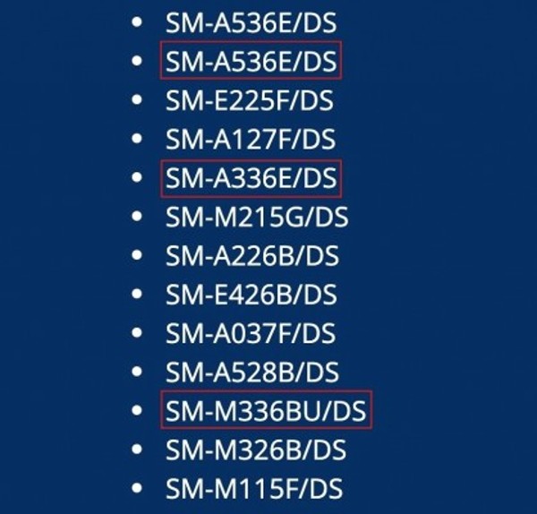 Samsung Galaxy A53, A33, and M33