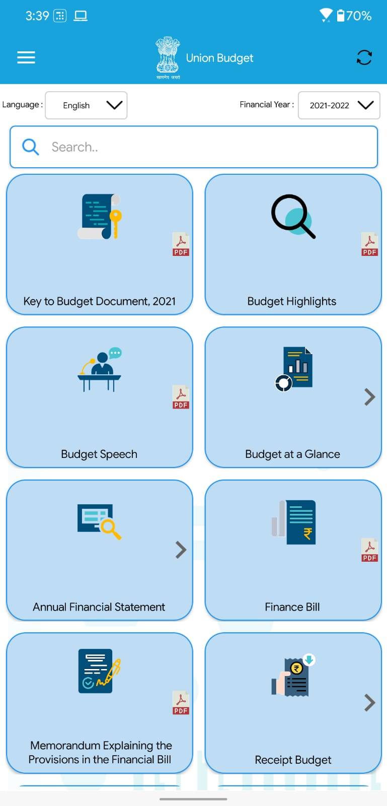 Union Budget 2022 app