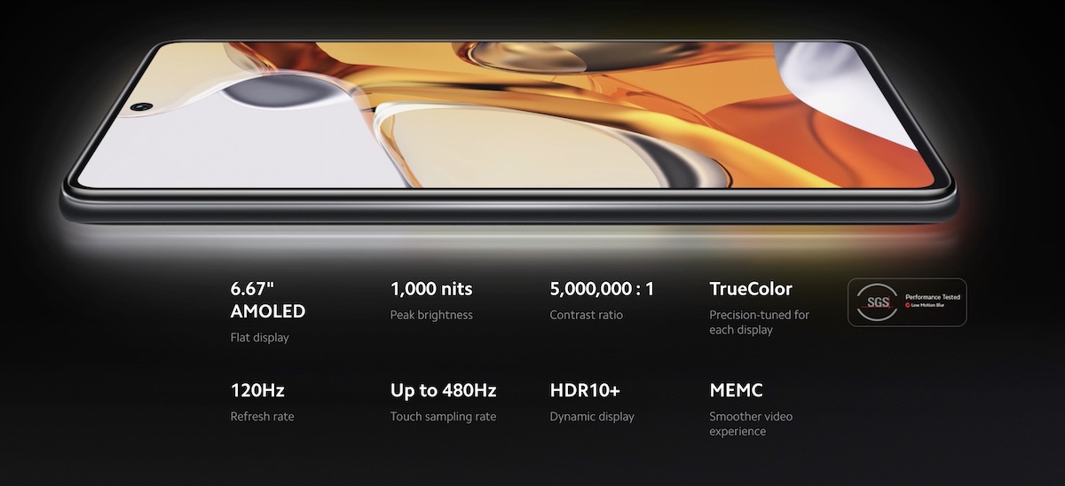 Xiaomi 11T Pro - display specs