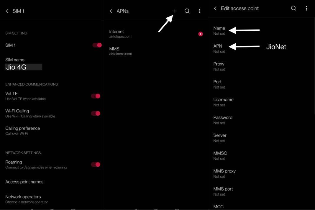 Jio APN settings How to change Jio APN settings for high speed 4G