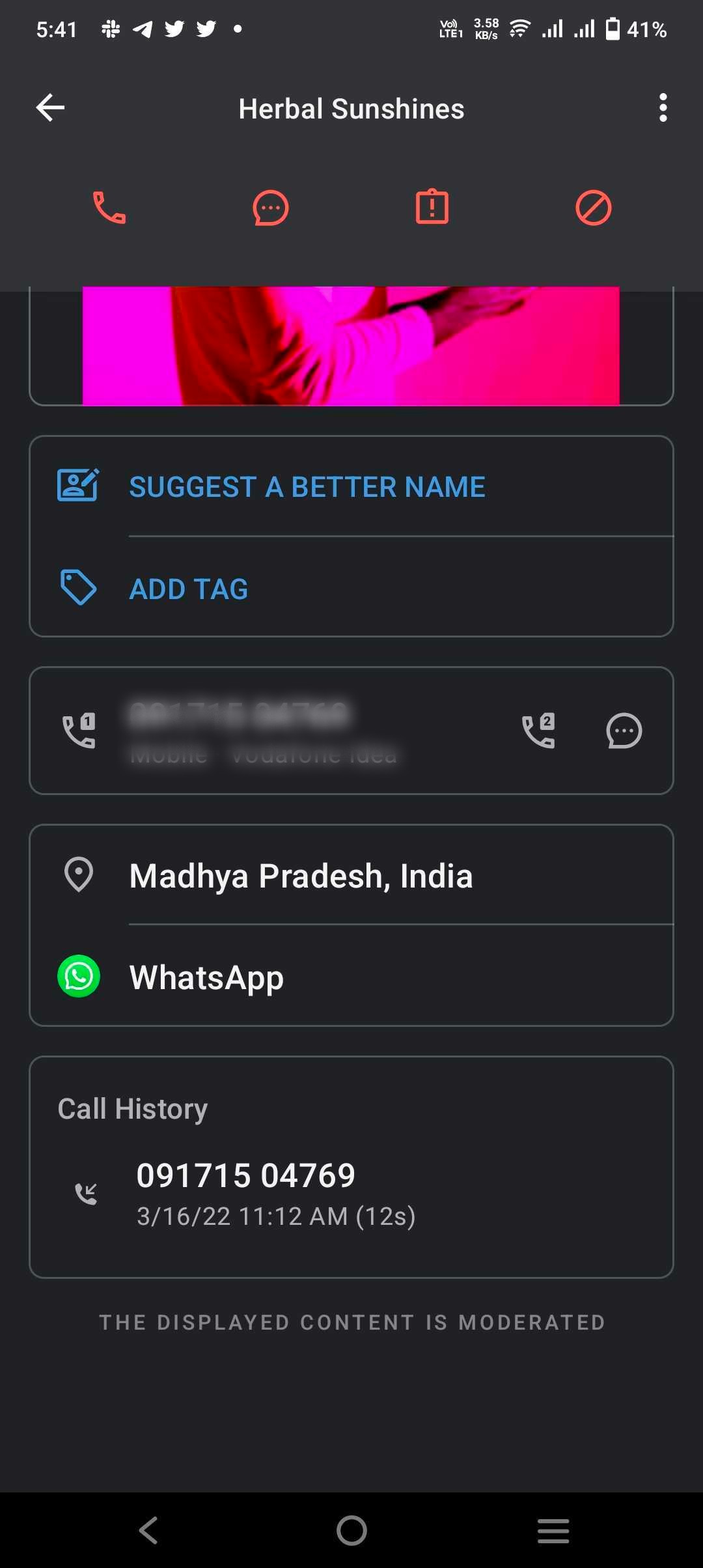 Chat on WhatsApp via Truecaller