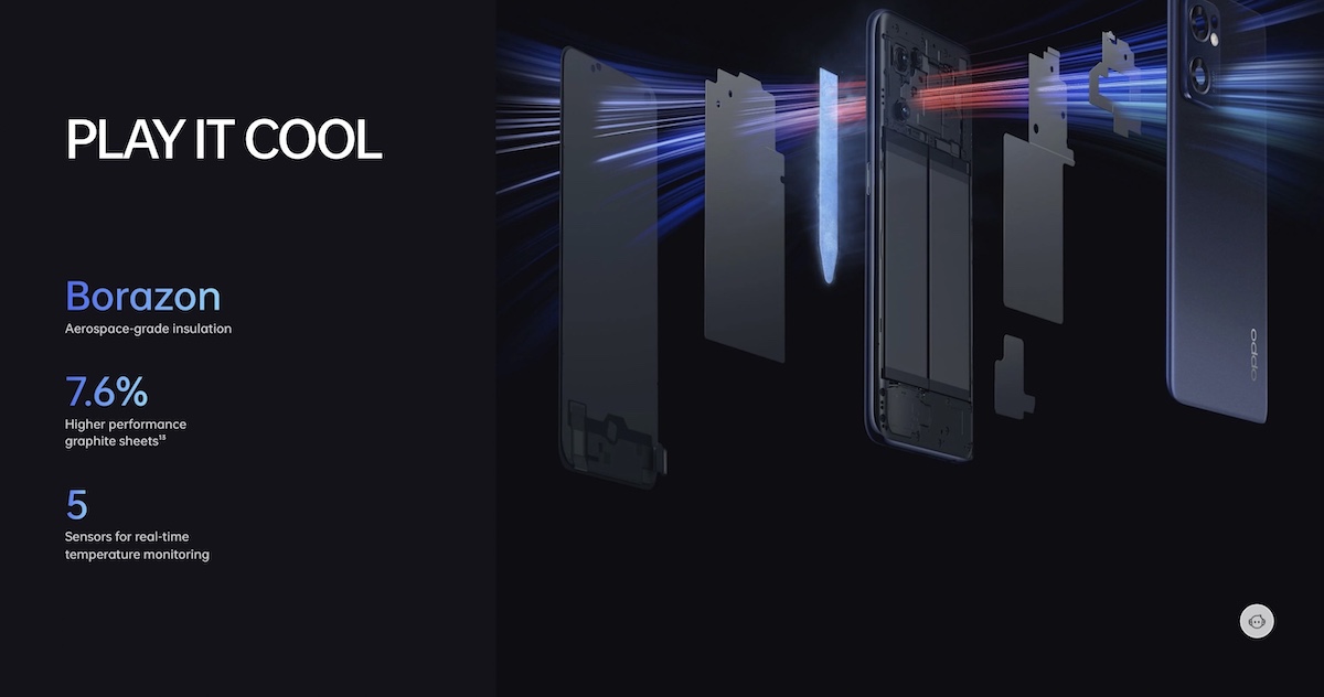 OPPO Reno7 5G - cooling