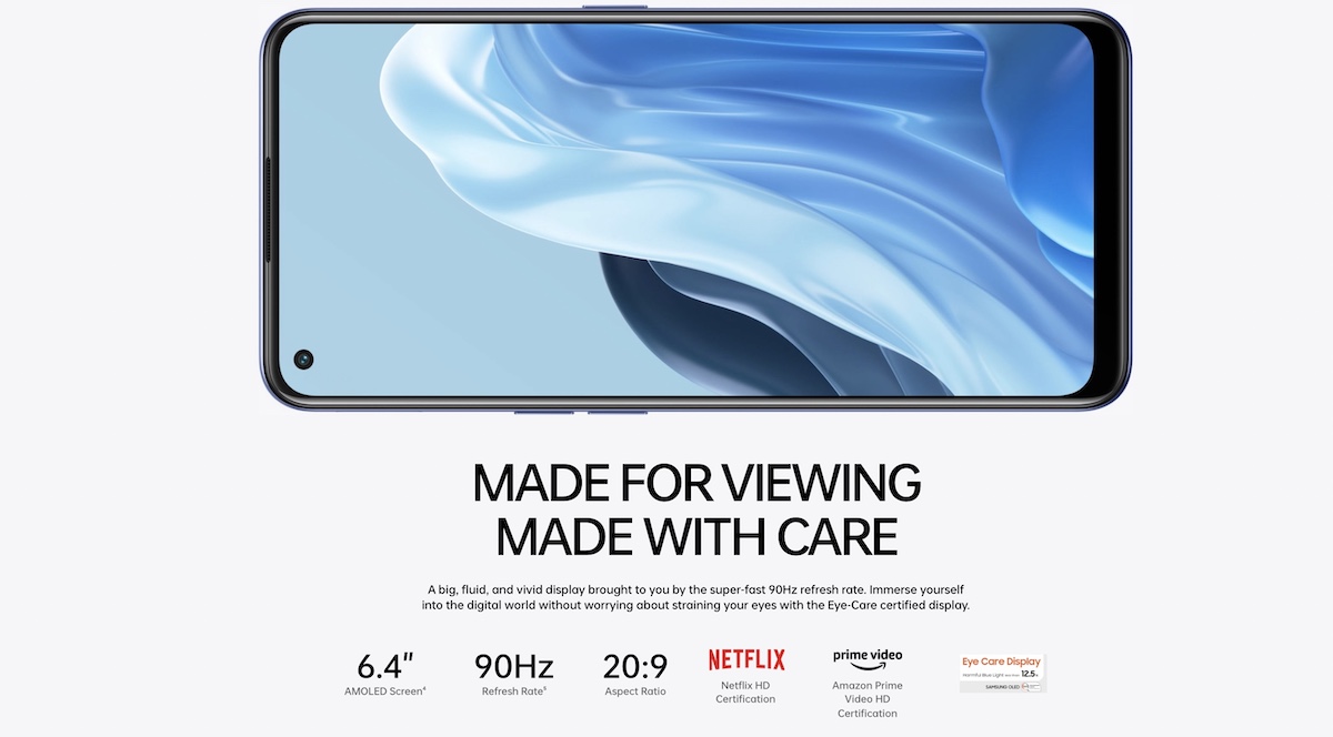 OPPO Reno7 5G - display
