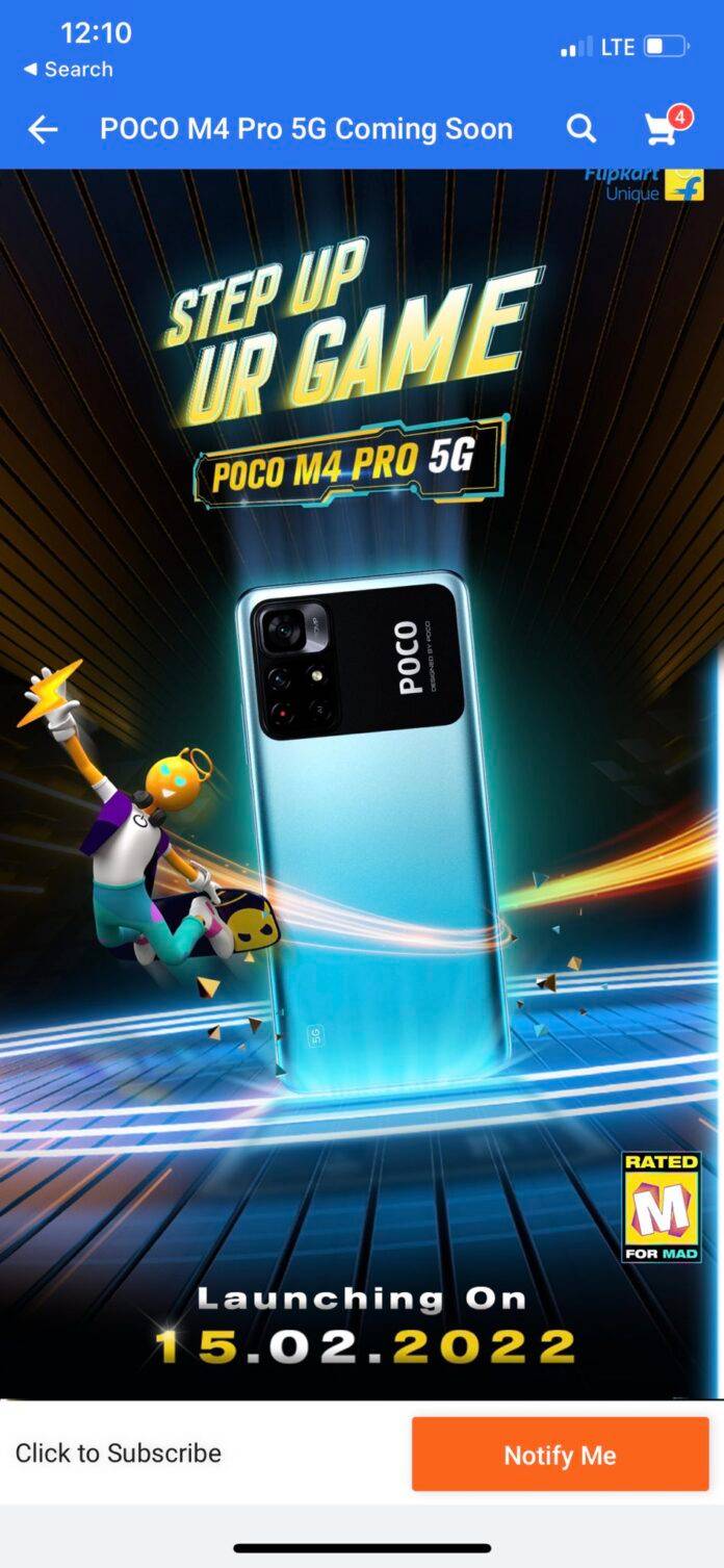 POCO M4 Pro 5G set to launch in India on February 15th, will sell via