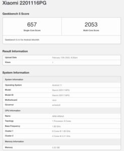 Poco X4 5G Global Geekbench