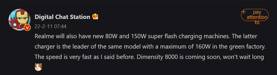 Realme 80W and 150W charging
