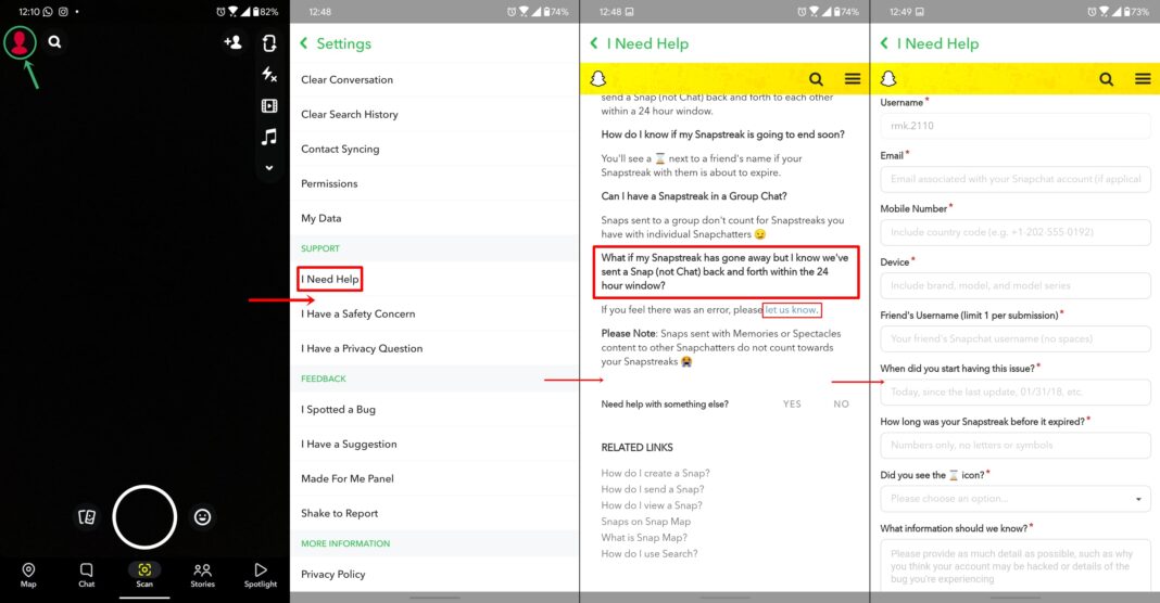 Snapchat Streaks restore How to get Snapstreaks back using mobile