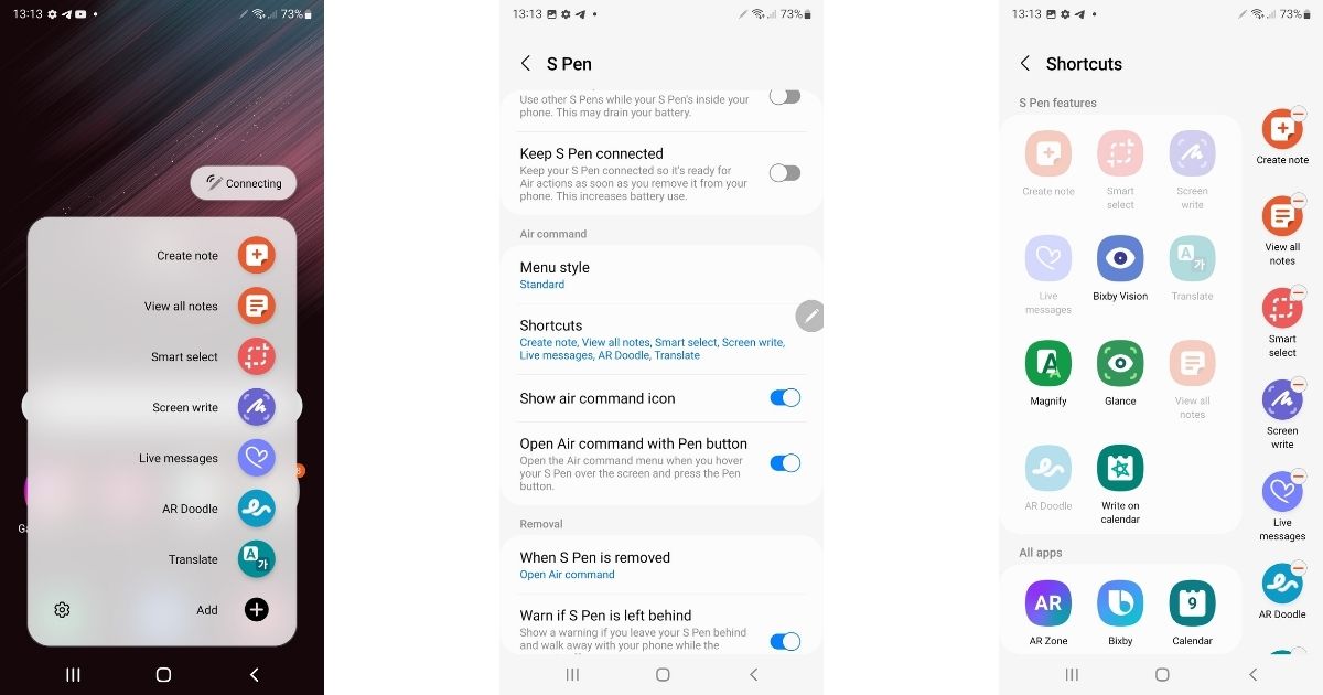 2. Customisable S Pen shortcuts
