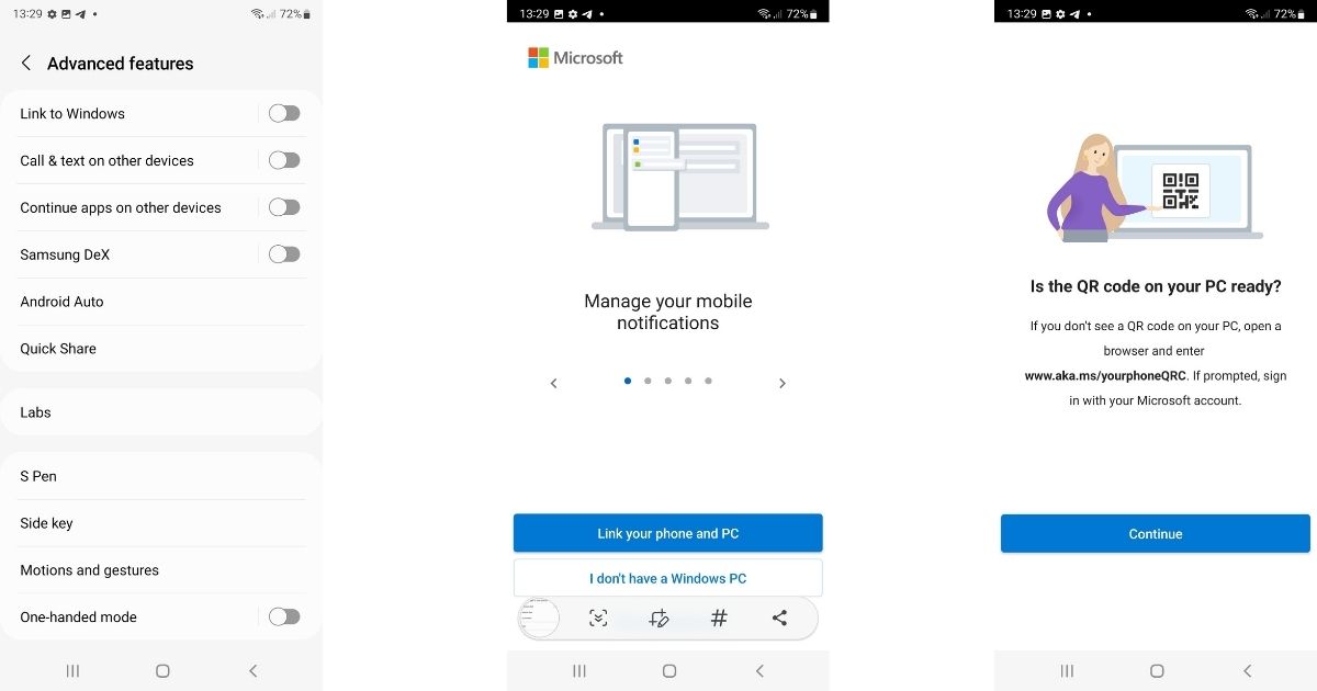 6. Link to Windows - Seamless integration with your desktop PC