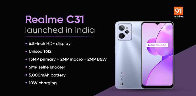 Realme C31 launched in India