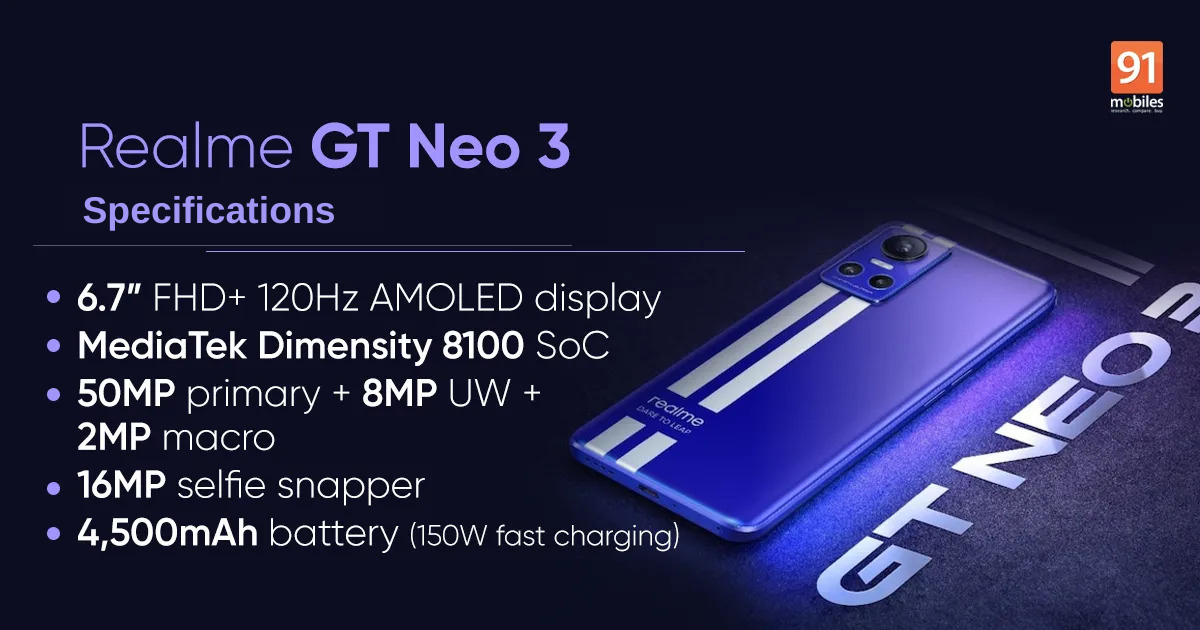 Realme GT Neo 3 Specifications