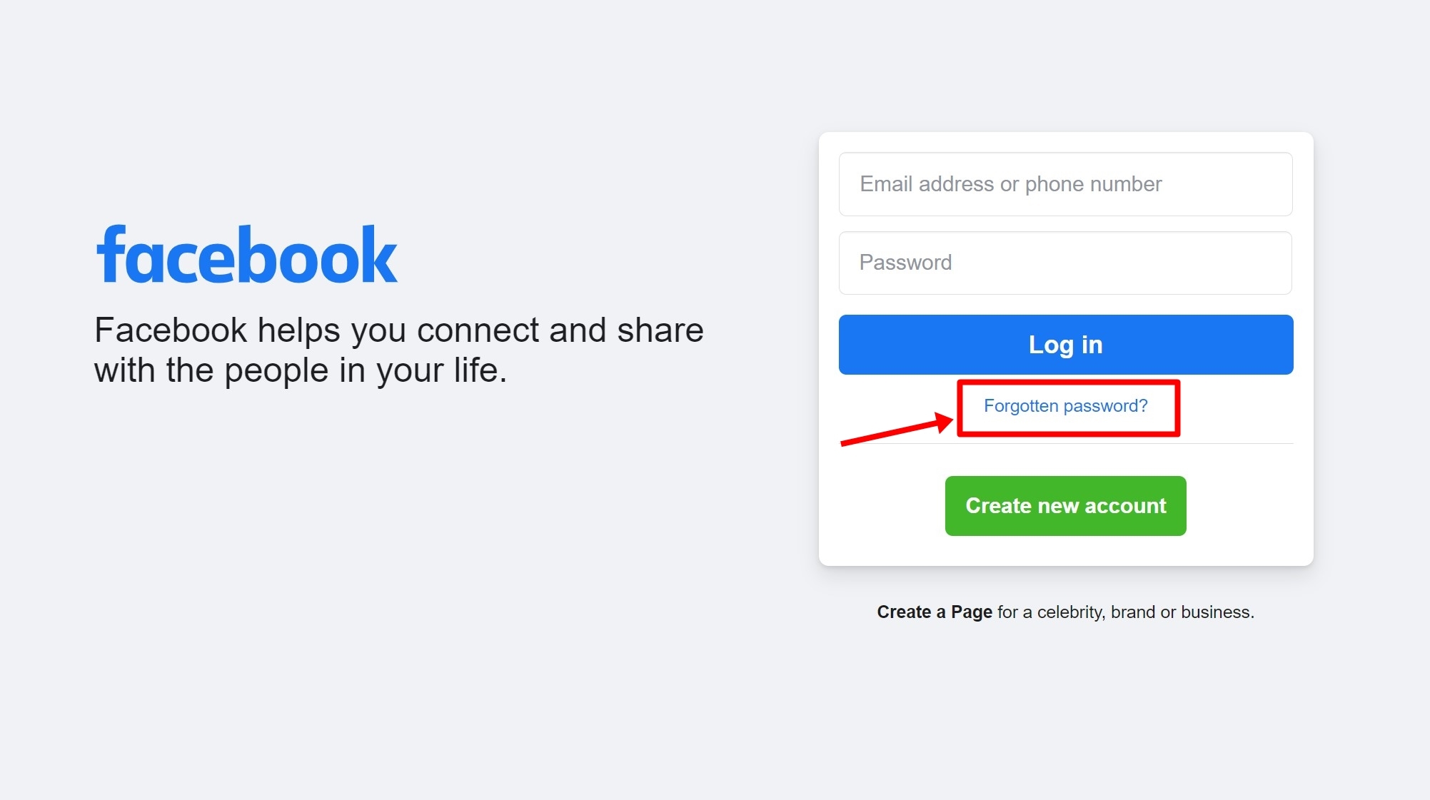 Facebook Login Screen Email Address