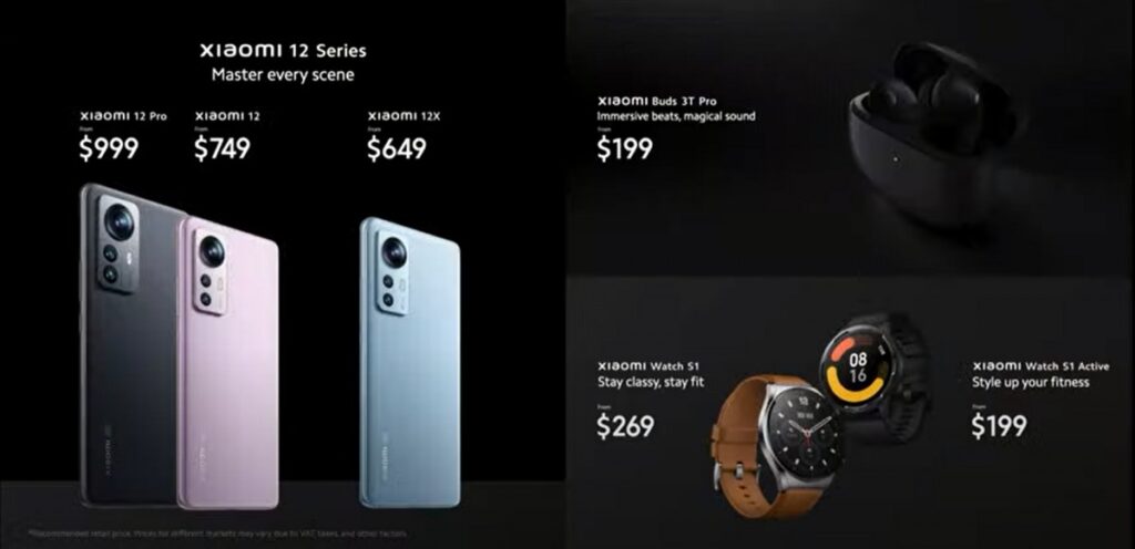 Xiaomi 12 series price