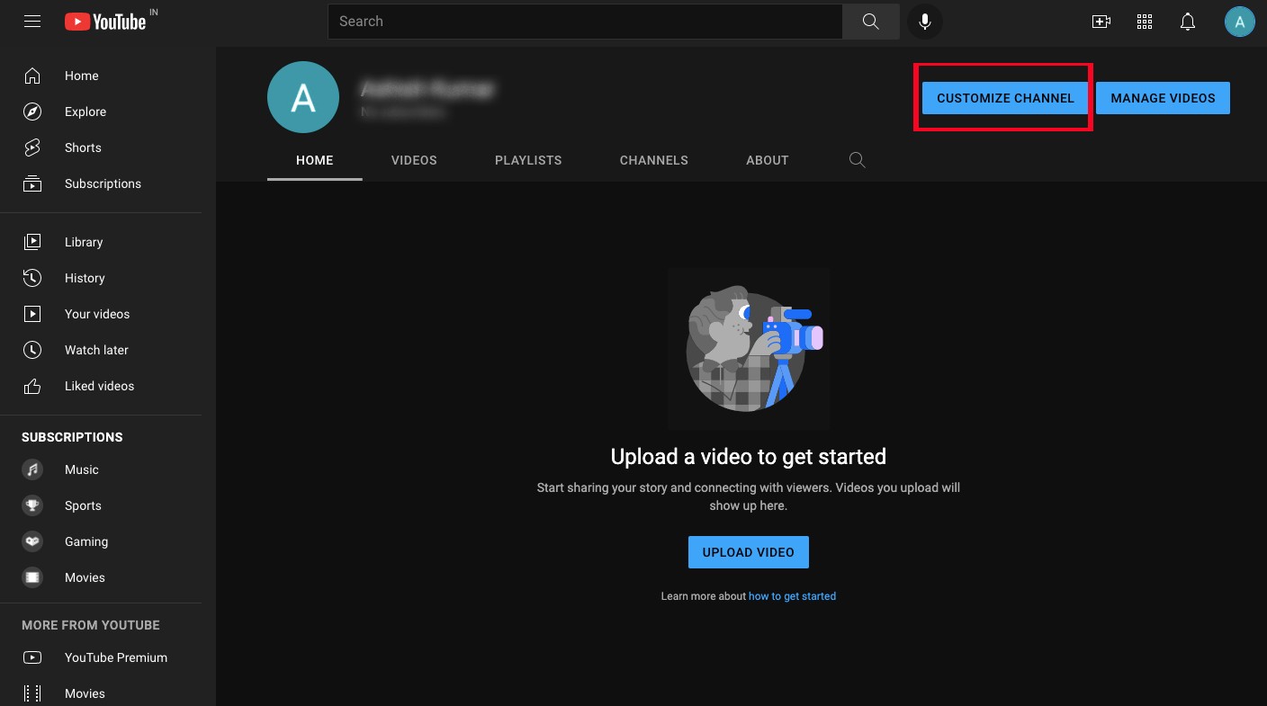 YouTube channel name