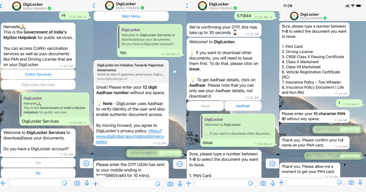 WhatsApp Digilocker feature