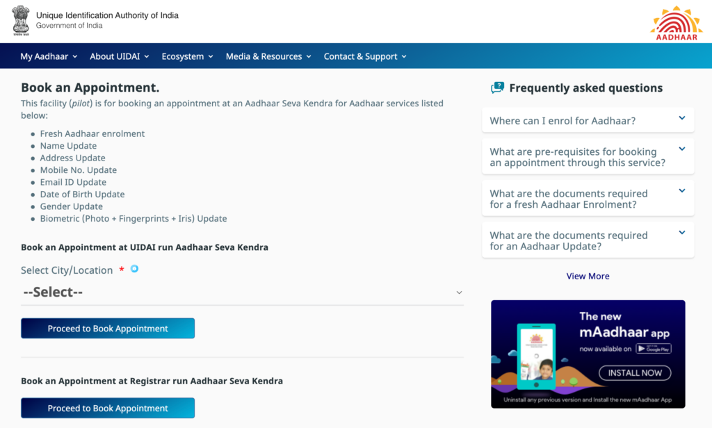 Book an appointment online